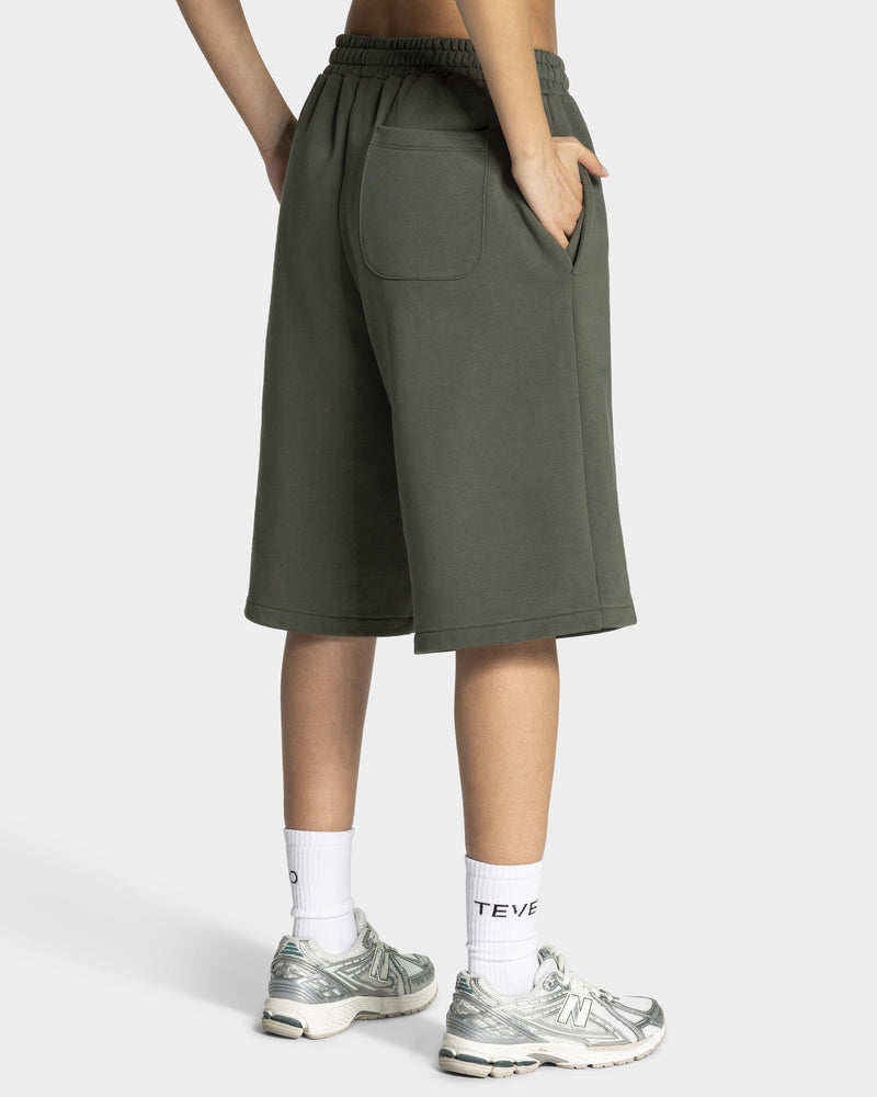 Contrastline Oversized Jorts "Khaki"