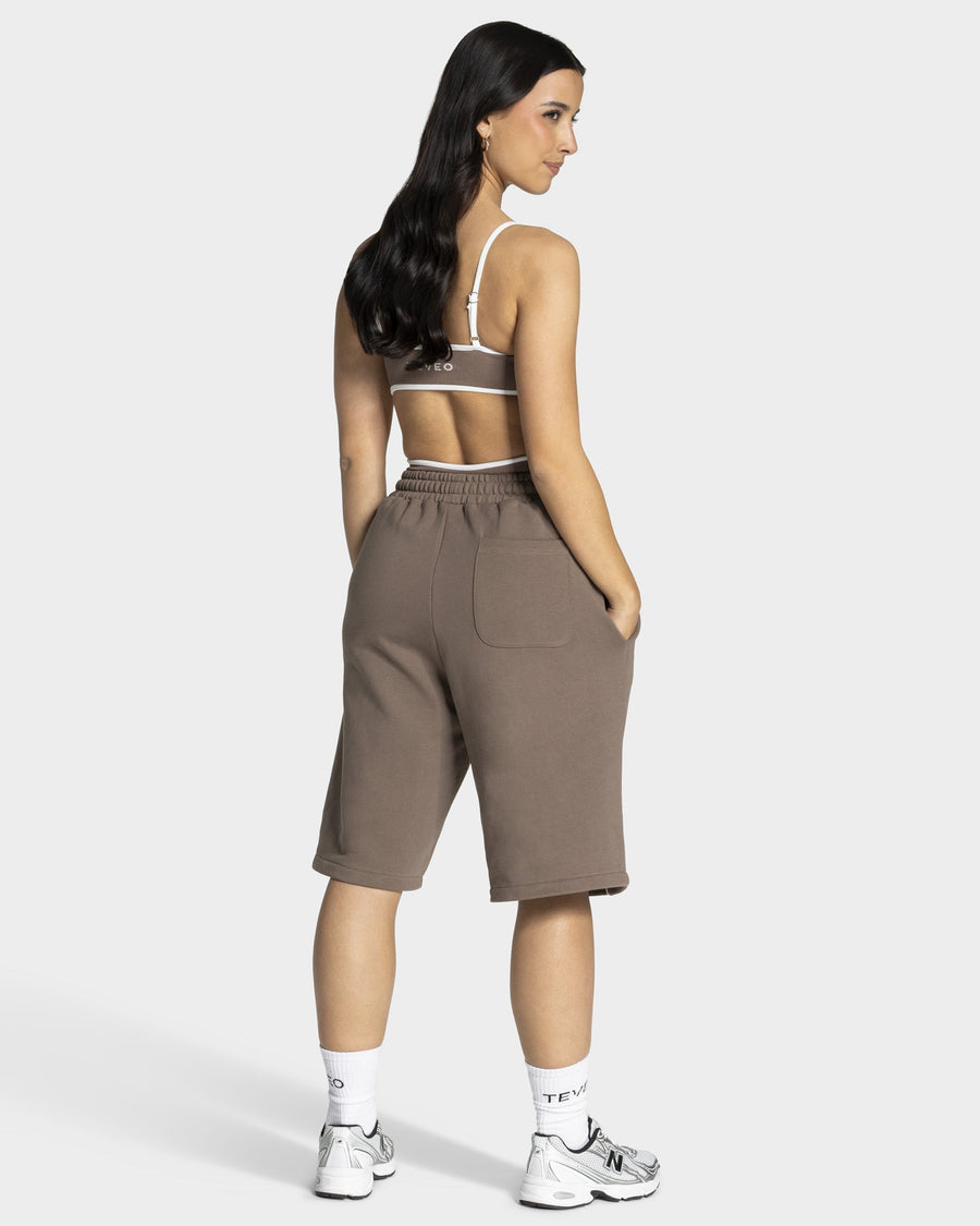 Contrastline Oversized Jorts "Mokka"