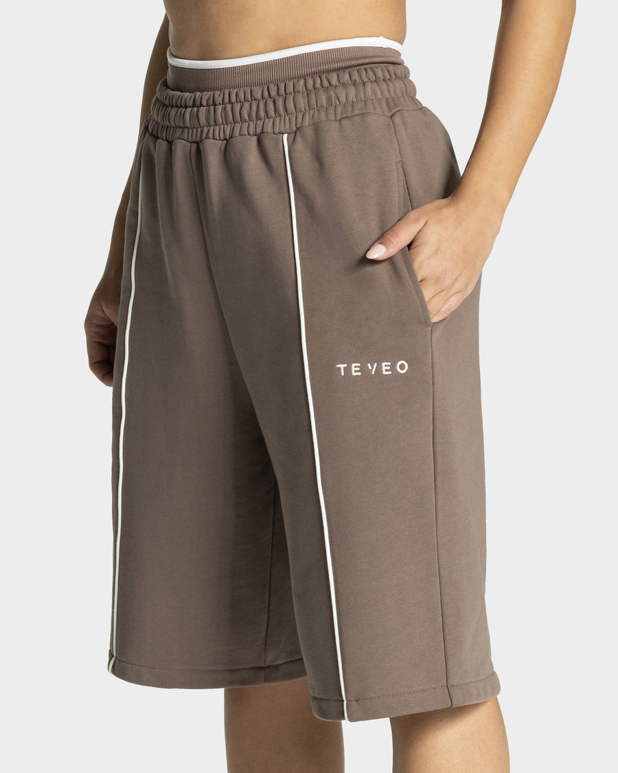 Contrastline Oversized Jorts "Mokka"
