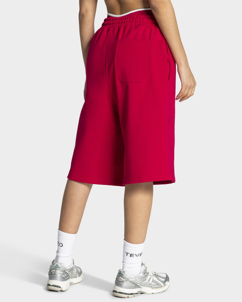 Contrastline Oversized Jorts "Raspberry"