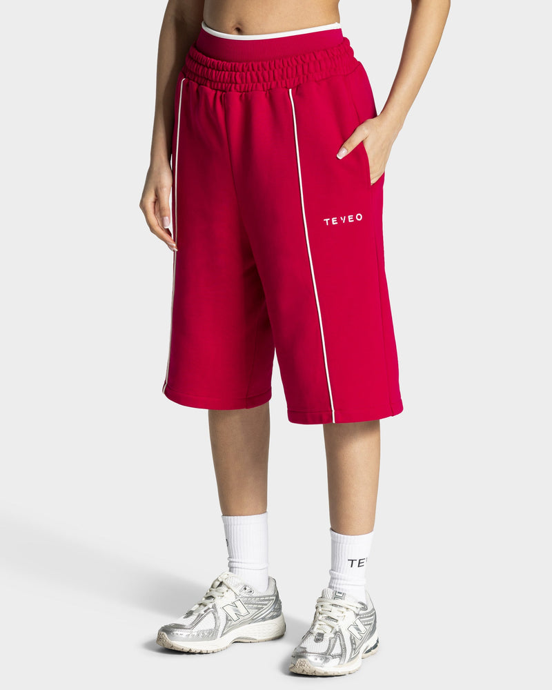 Contrastline Oversized Jorts "Raspberry"