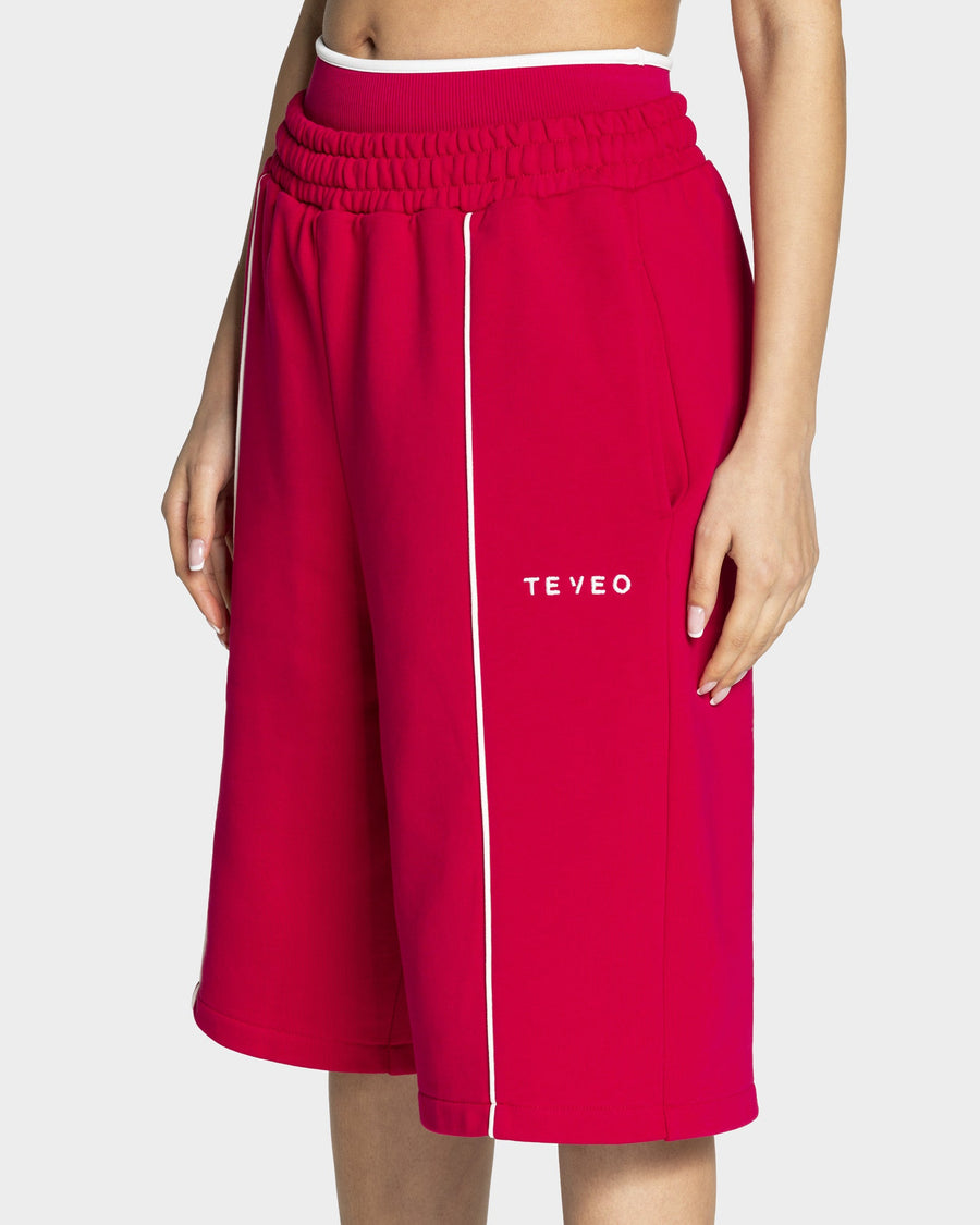 Contrastline Oversized Jorts "Raspberry"