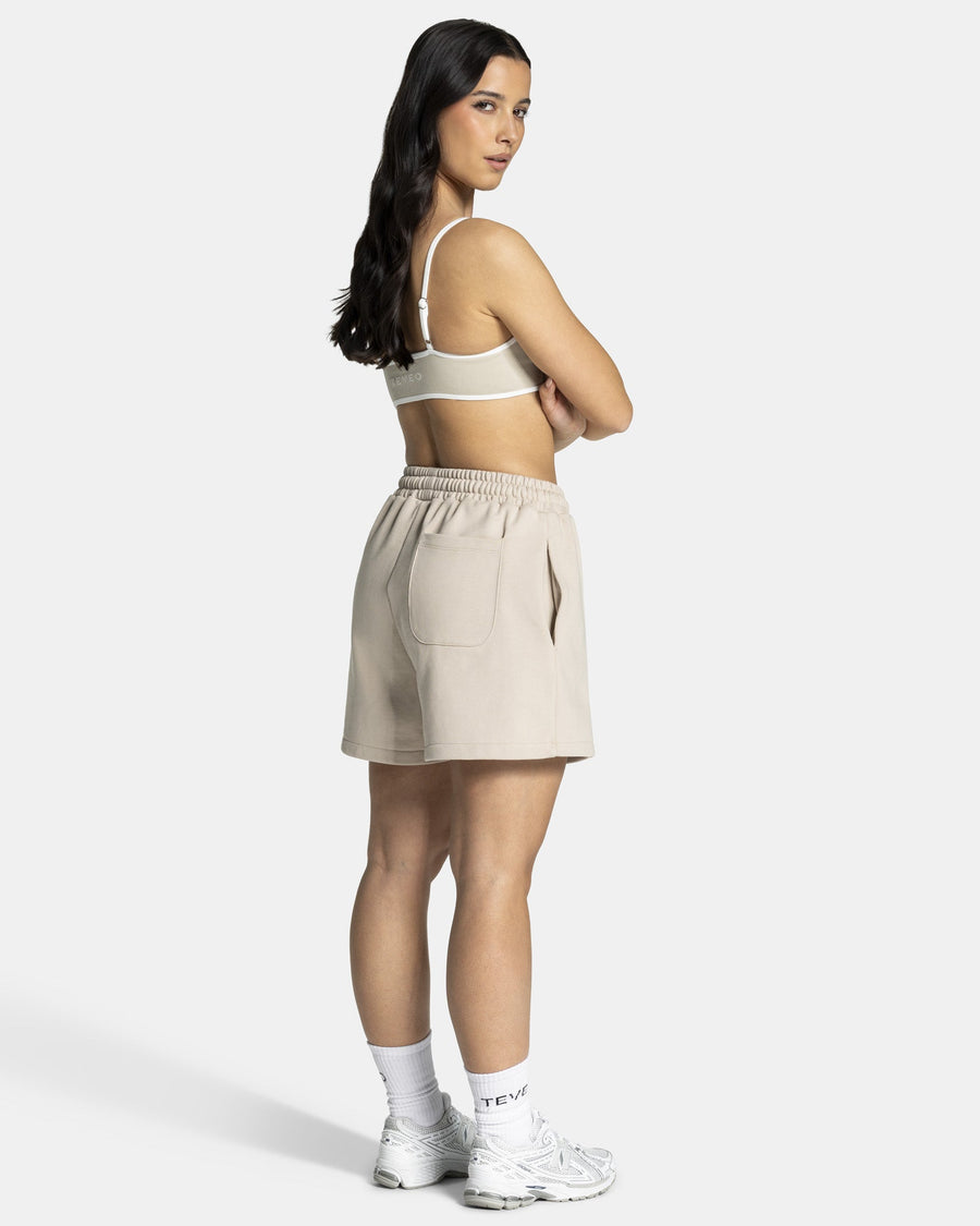 Contrastline Oversized Shorts "Cream"