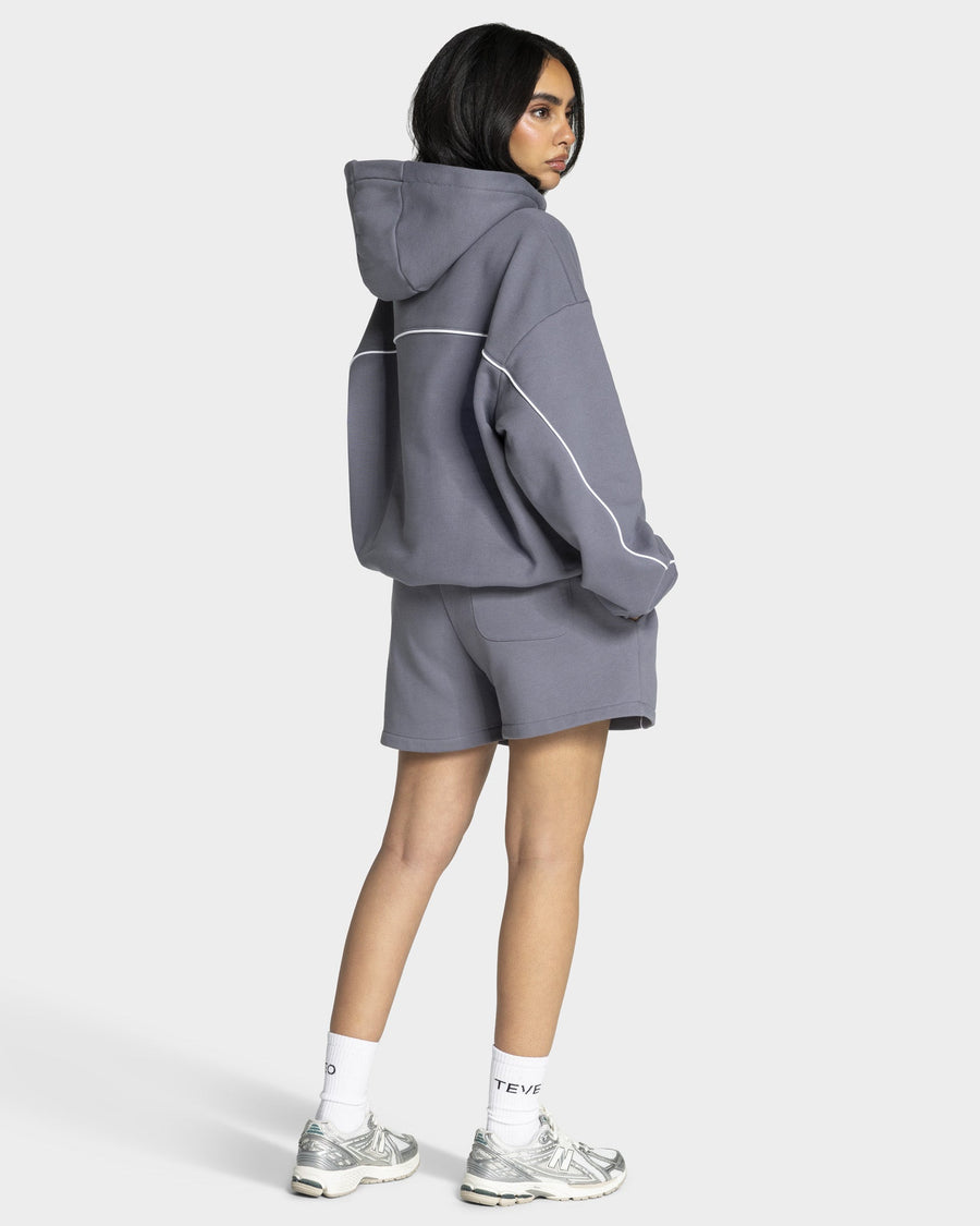 Contrastline Oversized Shorts "Eisgrau"