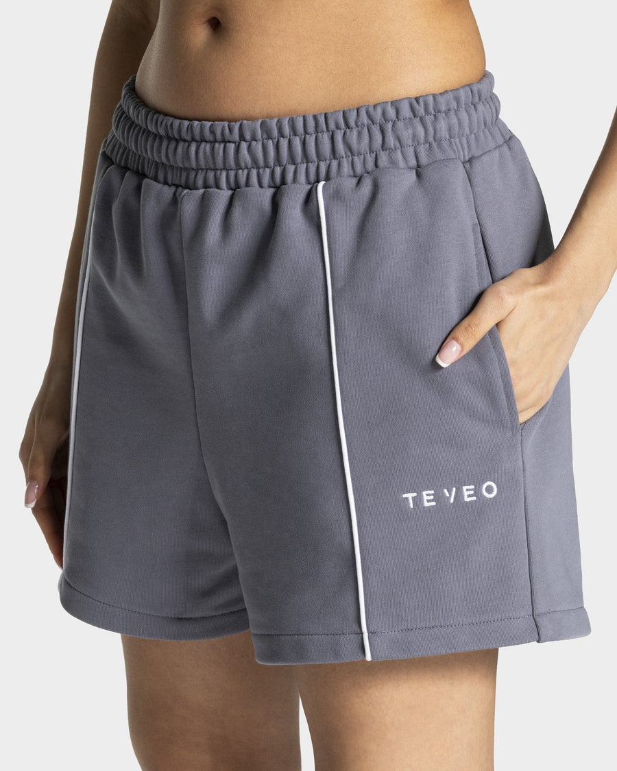 Contrastline Oversized Shorts "Eisgrau"