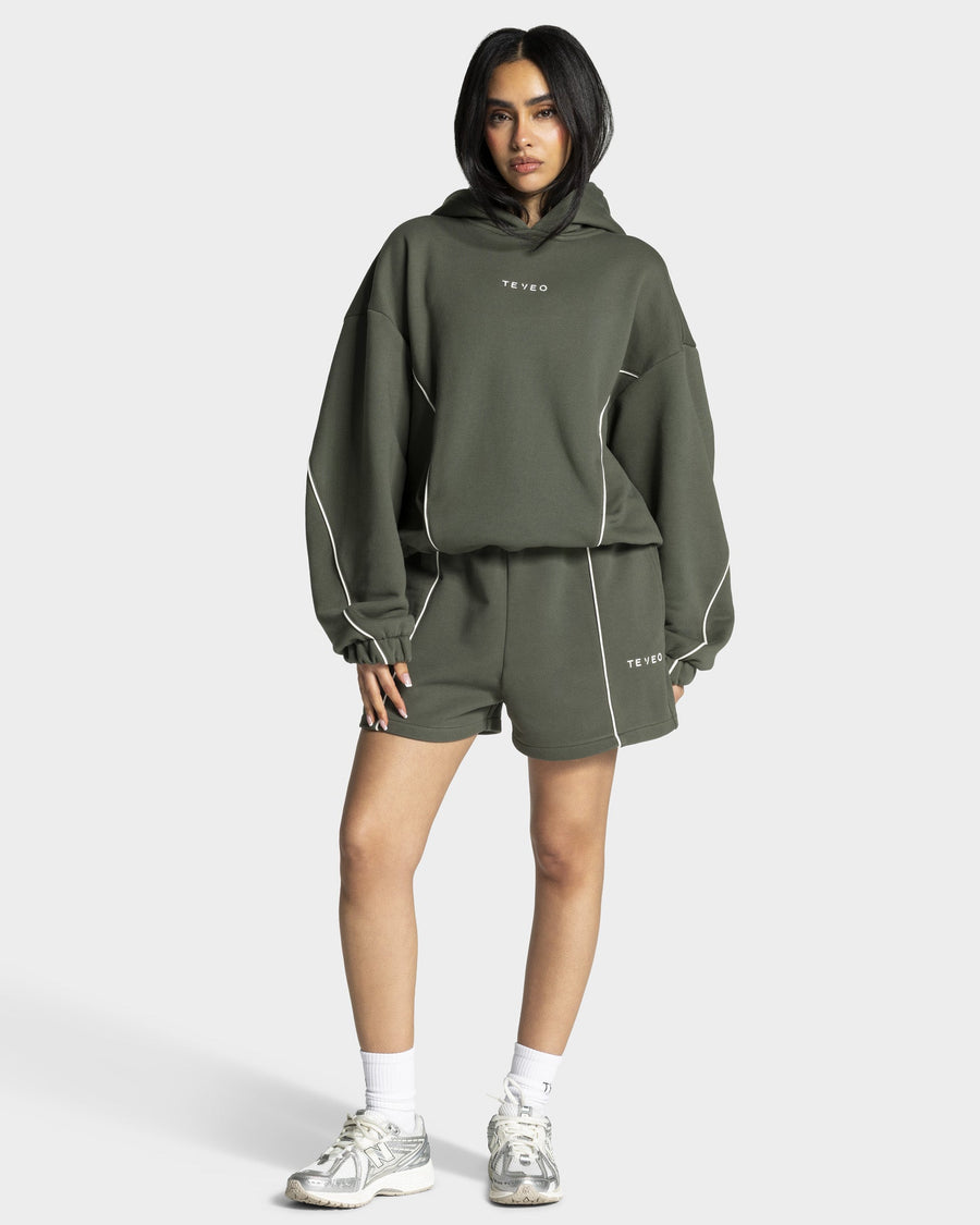 Contrastline Oversized Shorts "Khaki"