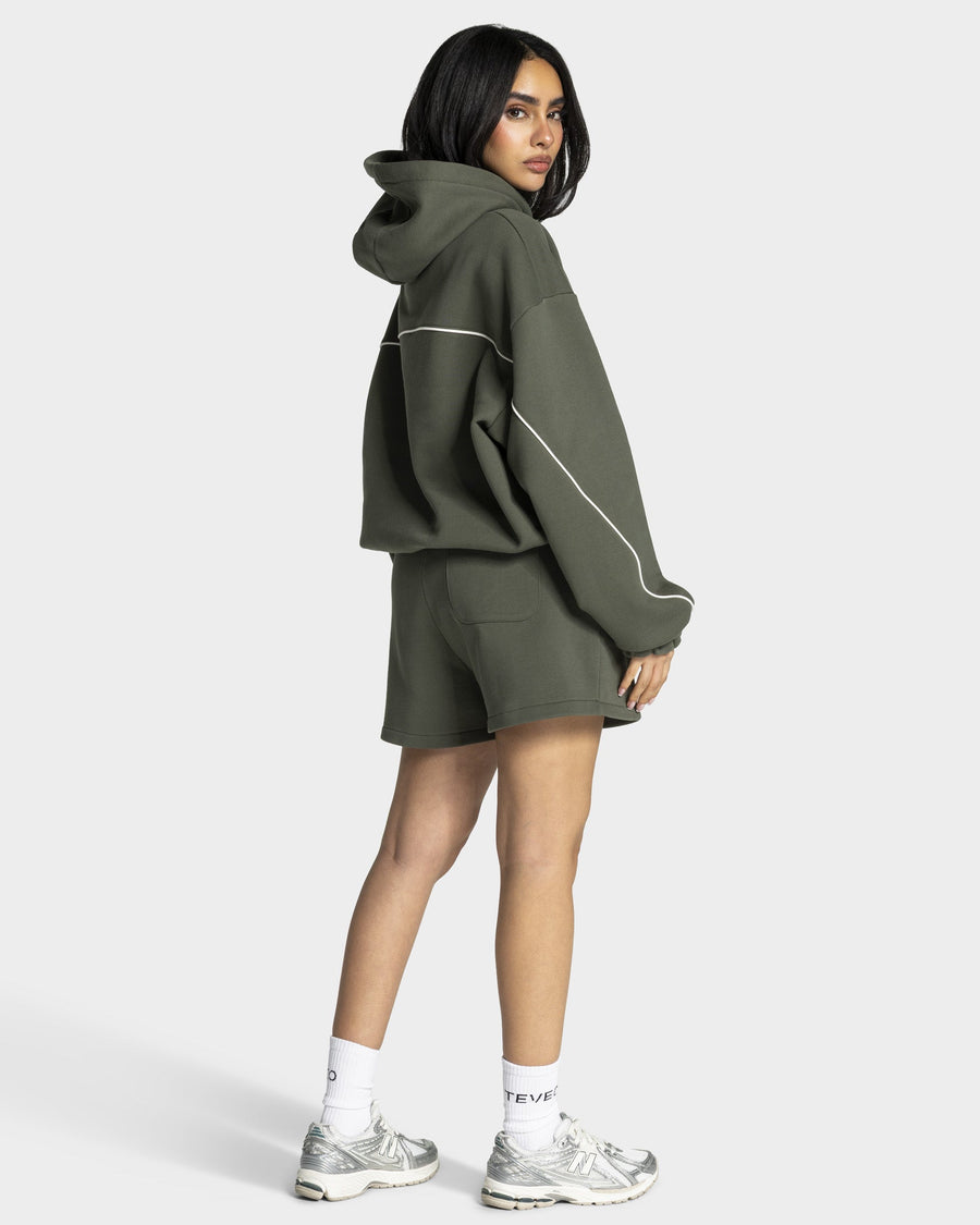 Contrastline Oversized Shorts "Khaki"