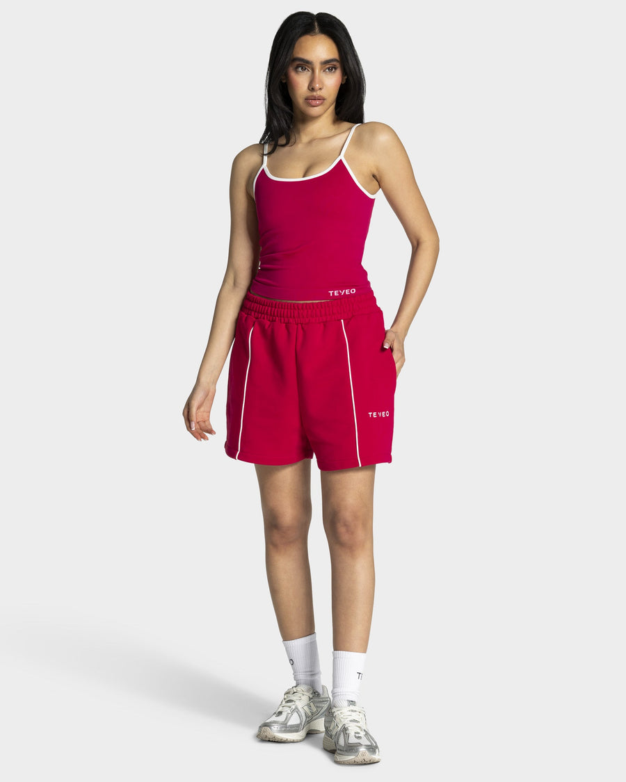 Contrastline Oversized Shorts "Raspberry"