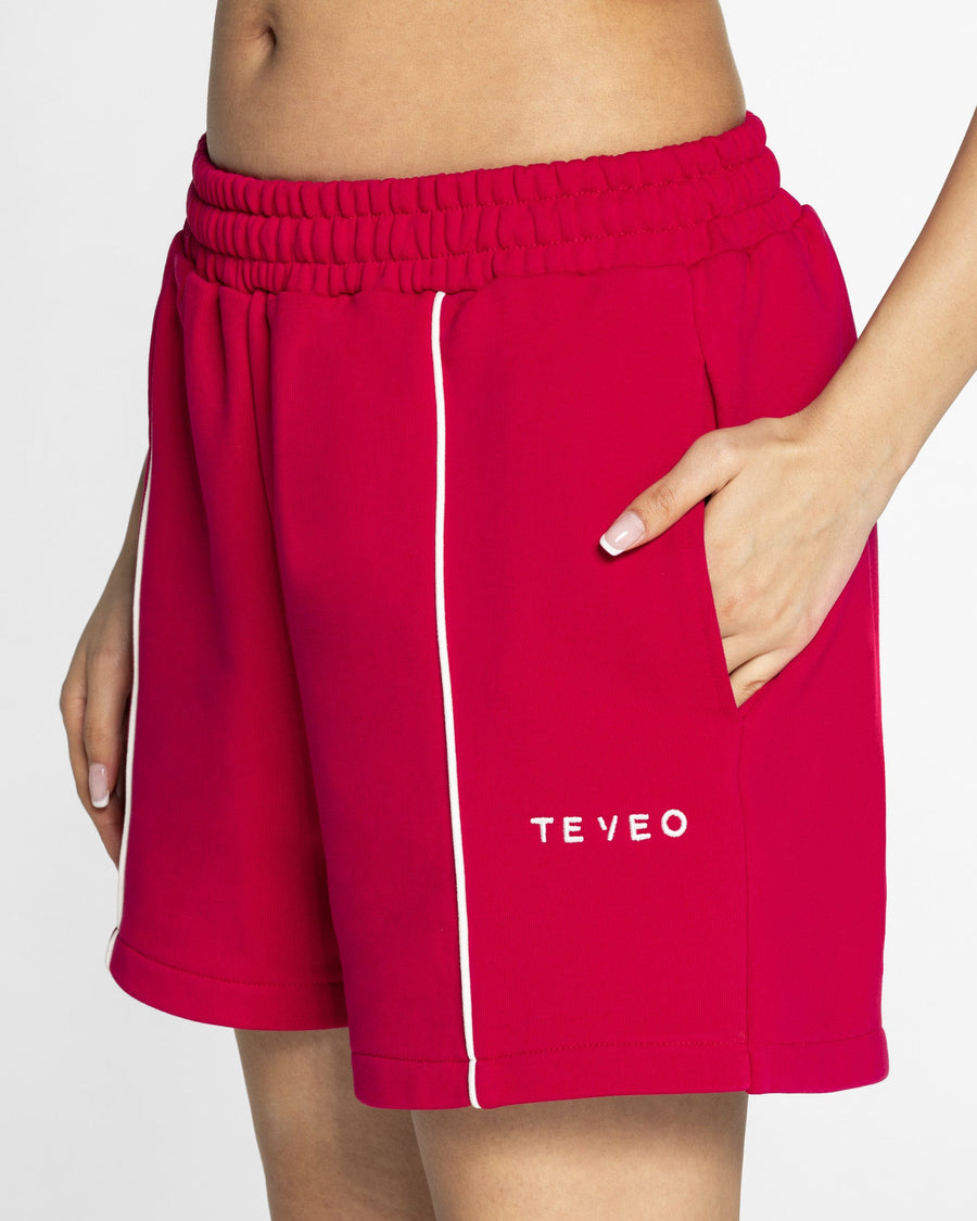 Contrastline Oversized Shorts "Raspberry"