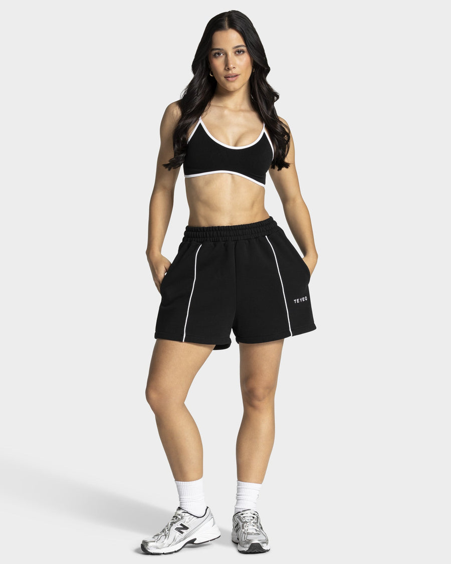Contrastline Oversized Shorts "Schwarz"