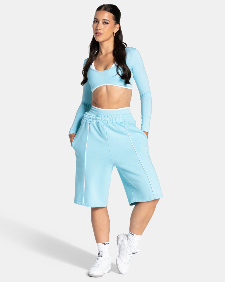 Contrastline Oversized Jorts "Arctic Blue"