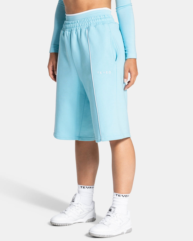 Contrastline Oversized Jorts "Arctic Blue"