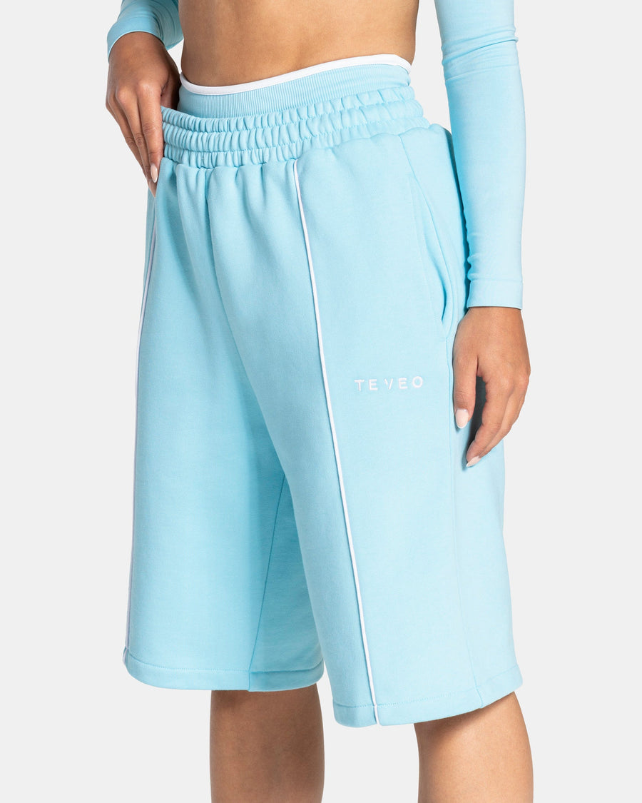 Contrastline Oversized Jorts "Arctic Blue"