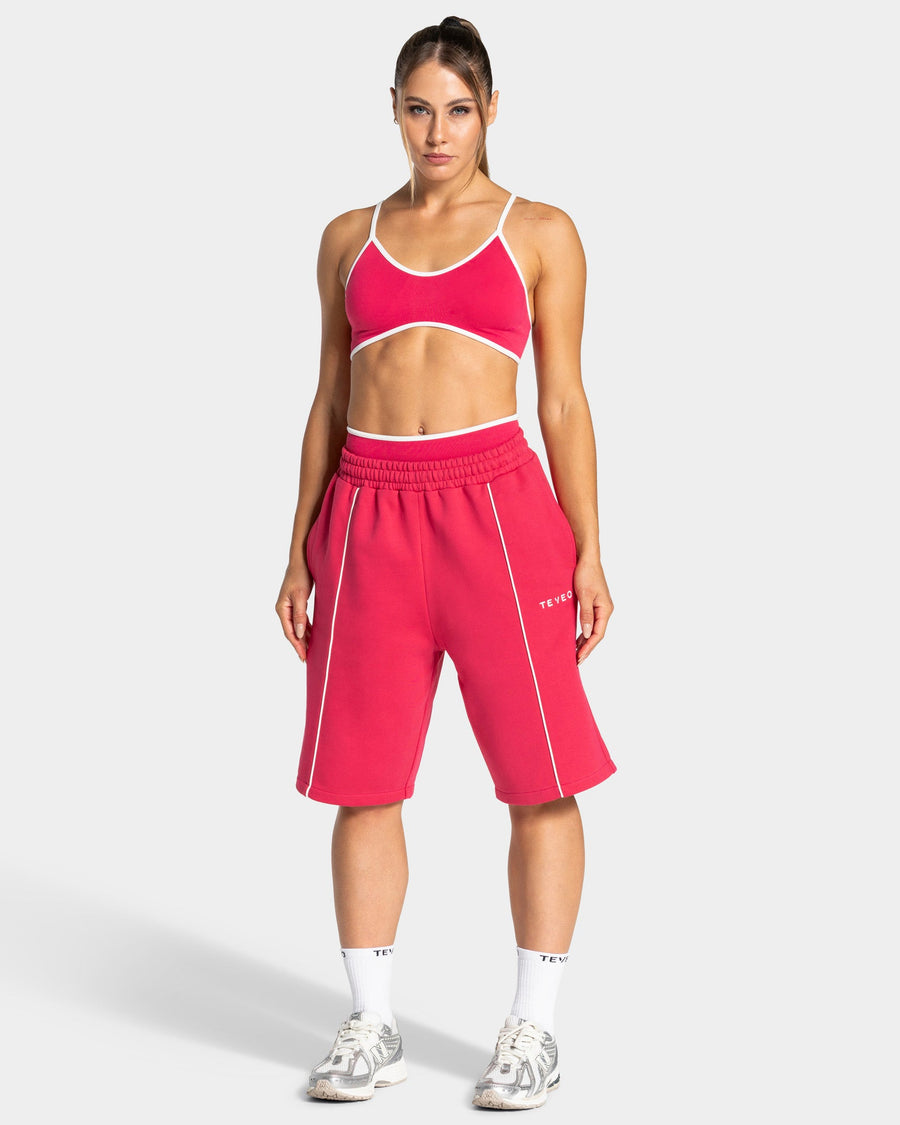 Contrastline Oversized Jorts "Berry"