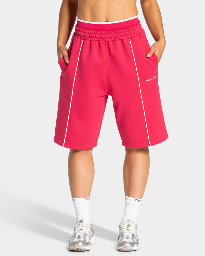 Contrastline Oversized Jorts "Berry"
