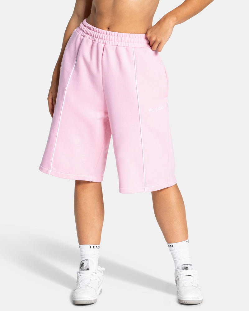 Contrastline Oversized Jorts "True Pink"