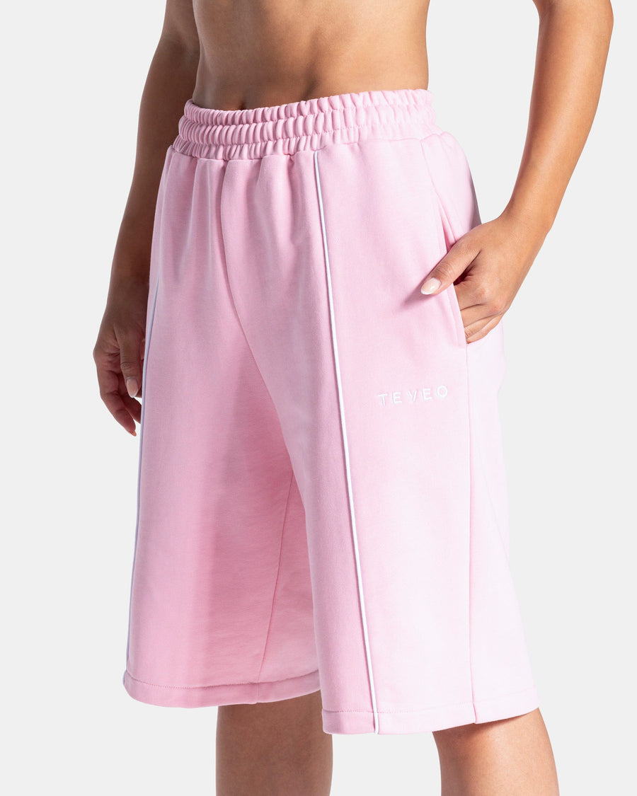 Contrastline Oversized Jorts "True Pink"