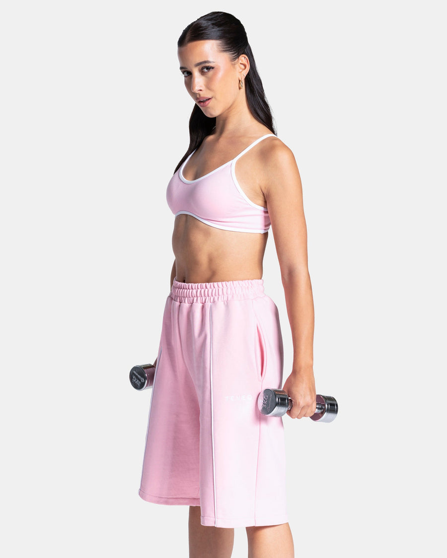 Contrastline Oversized Jorts "True Pink"