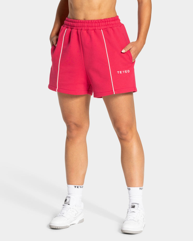 Contrastline Oversized Shorts "Berry"