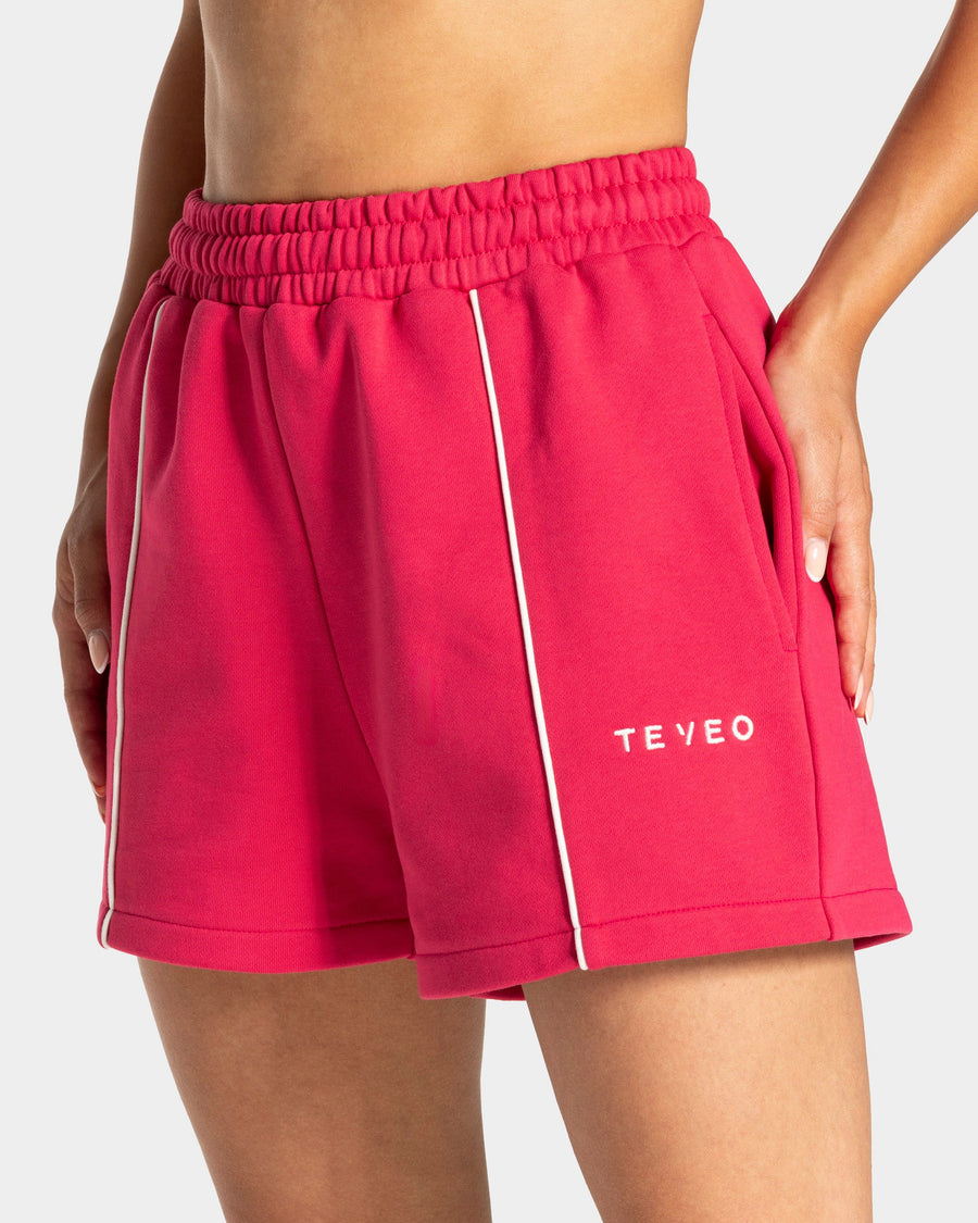 Contrastline Oversized Shorts "Berry"