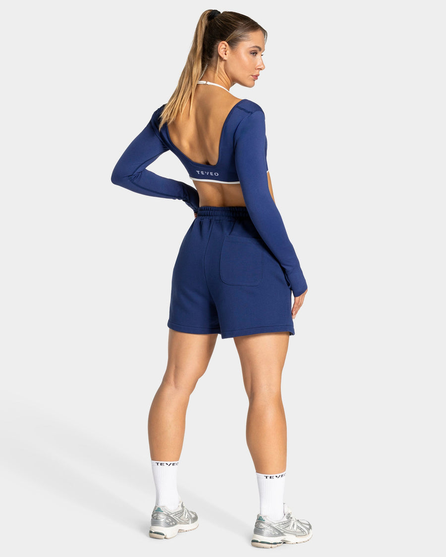 Contrastline Oversized Shorts "Indigo"