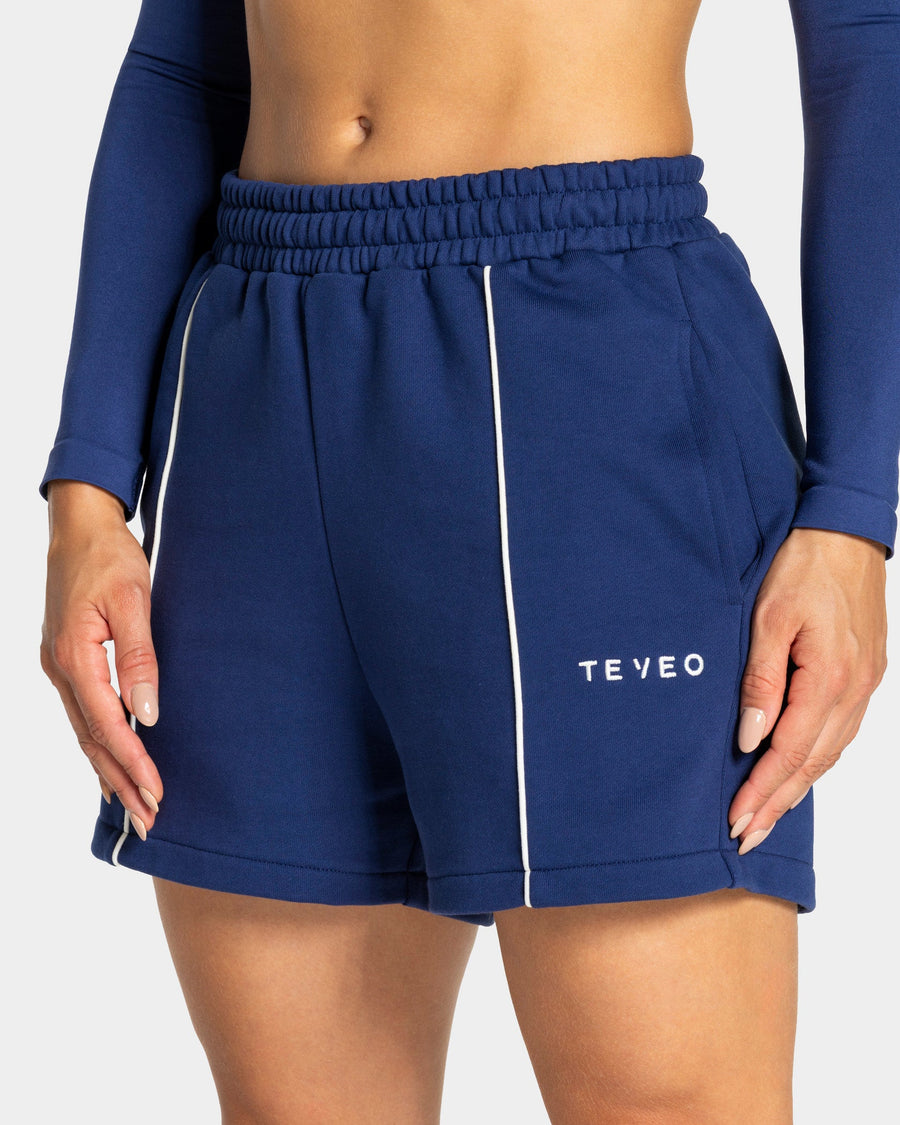 Contrastline Oversized Shorts "Indigo"