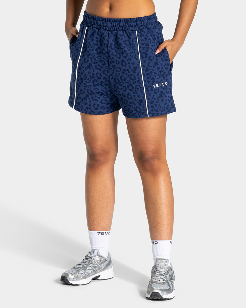 Contrastline Oversized Shorts "Leo Dunkelblau"