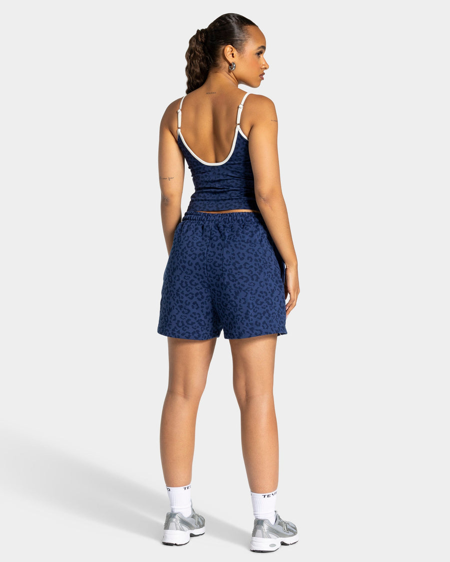 Contrastline Oversized Shorts "Leo Dunkelblau"