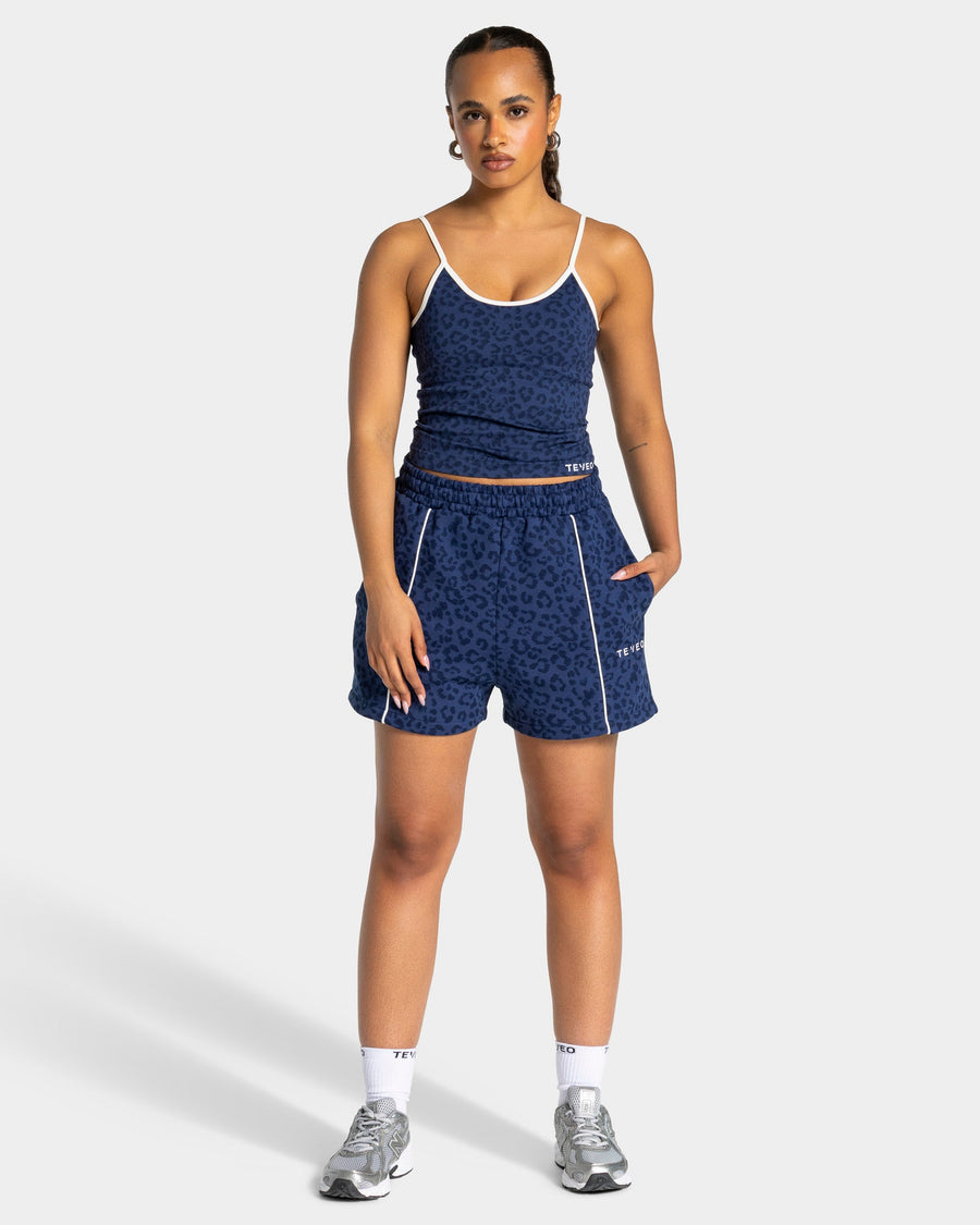 Contrastline Oversized Shorts "Leo Dunkelblau"