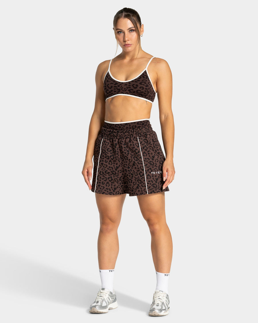 Contrastline Oversized Shorts "Leo Espresso"