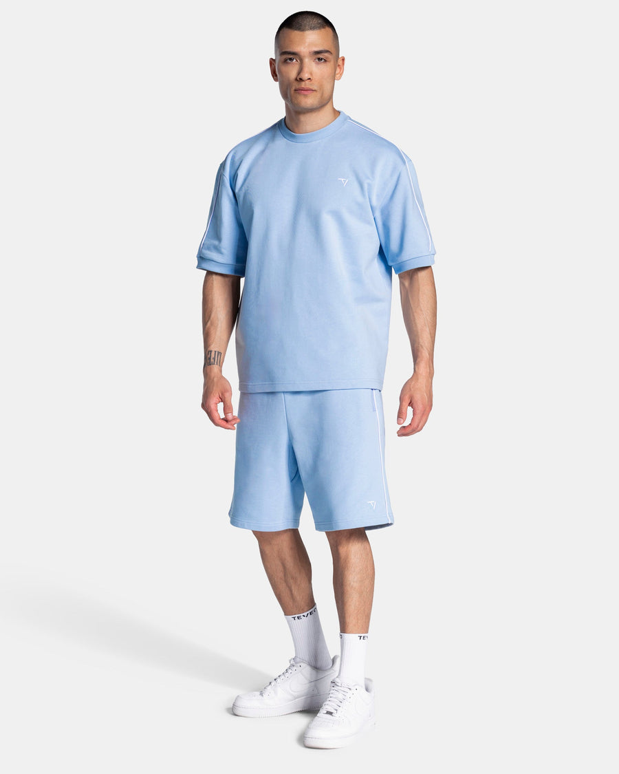 Contrastline Oversized T-Shirt "Babyblau"