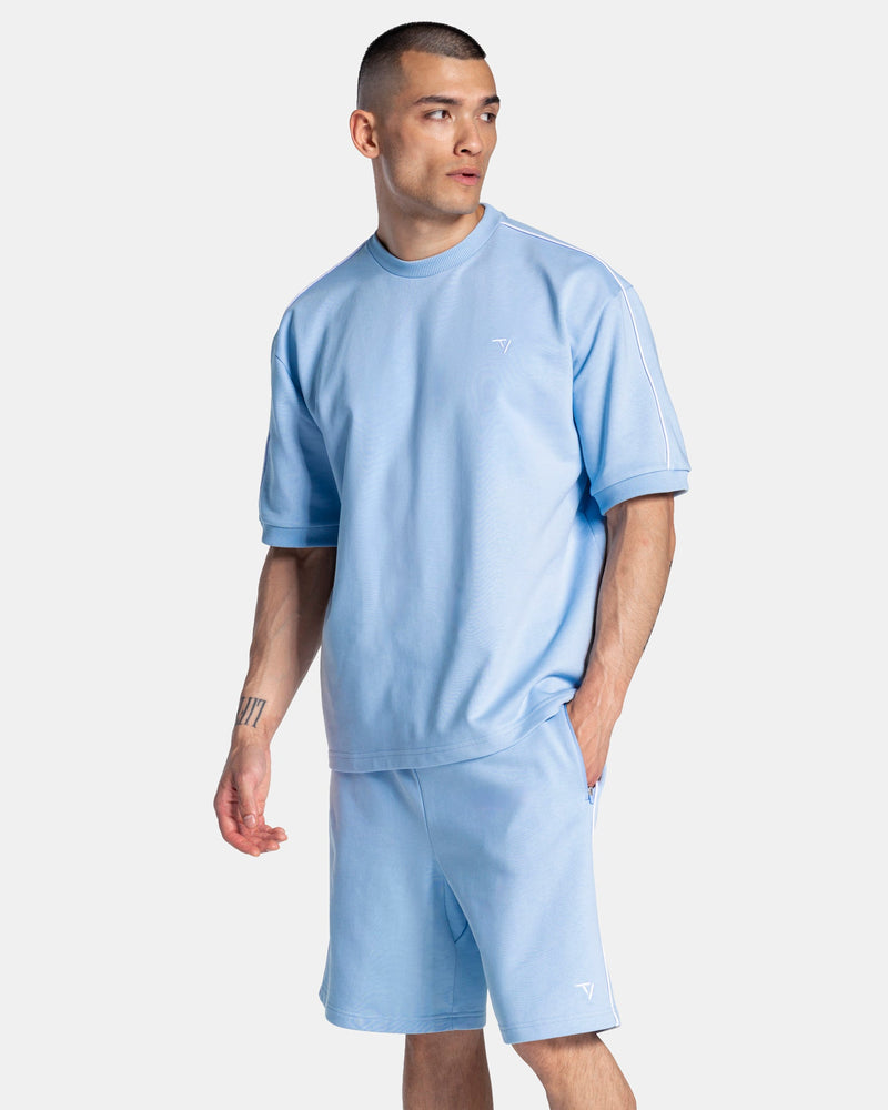 Contrastline Oversized T-Shirt "Babyblau"