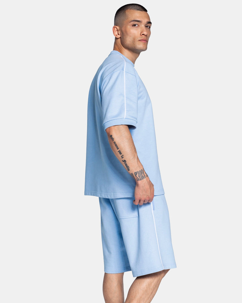 Contrastline Oversized T-Shirt "Babyblau"