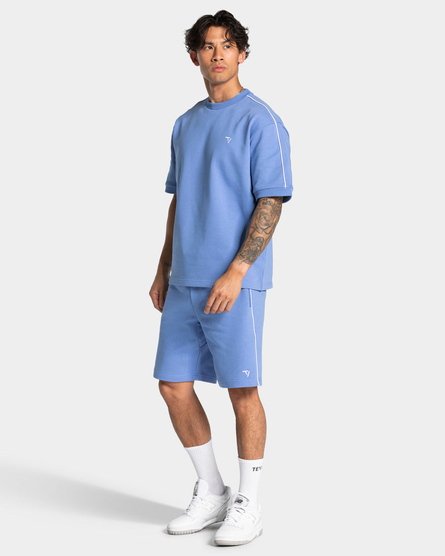 Contrastline Oversized T-Shirt "Azure"