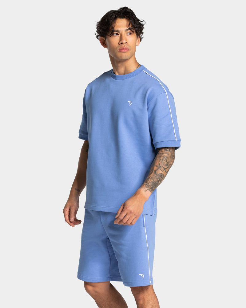 Contrastline Oversized T-Shirt "Azure"