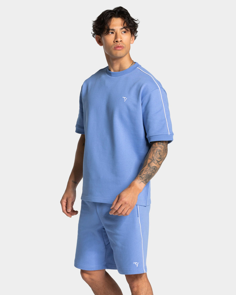 Contrastline Oversized T-Shirt "Azure"