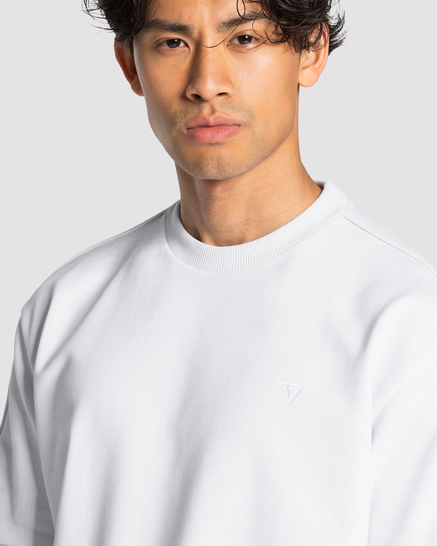 Contrastline Oversized T-Shirt "Weiß"