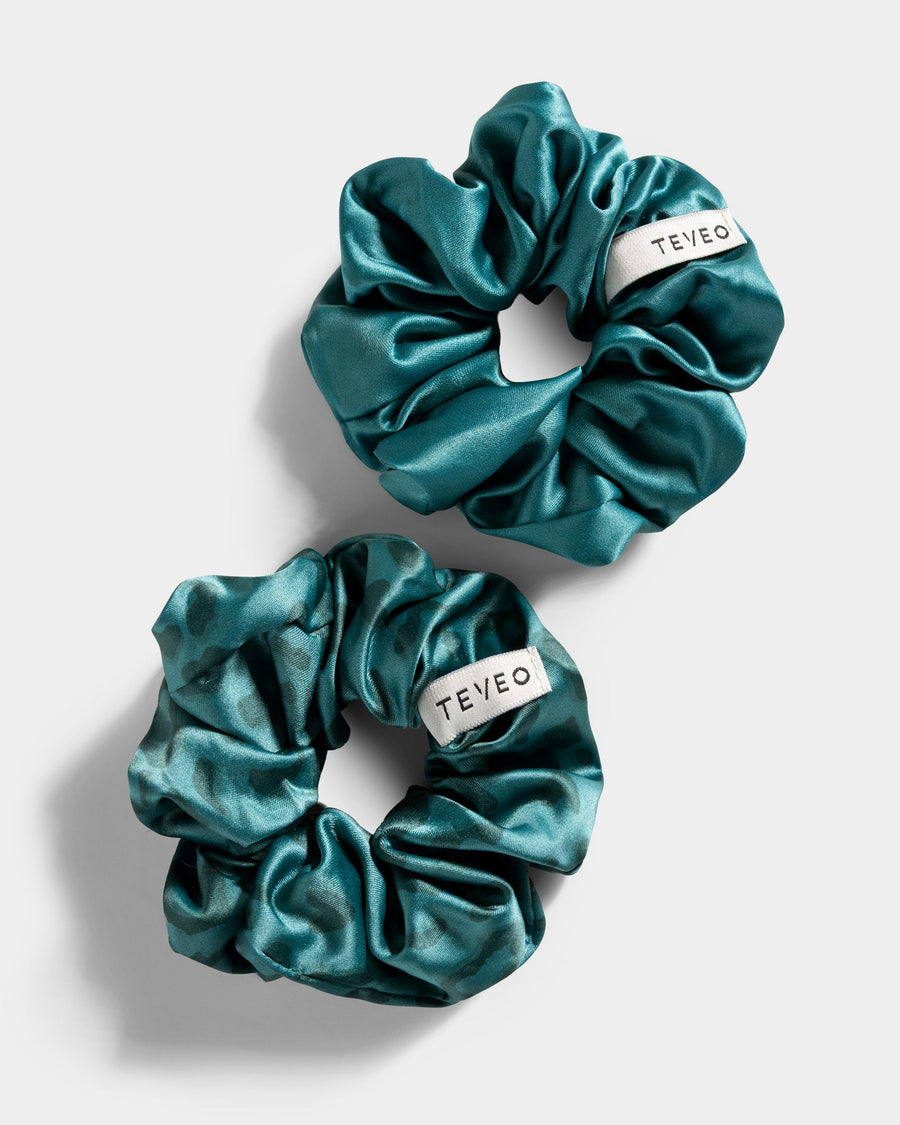 Contrastline Scrunchies (2er-Pack) "Leo - Petrol"