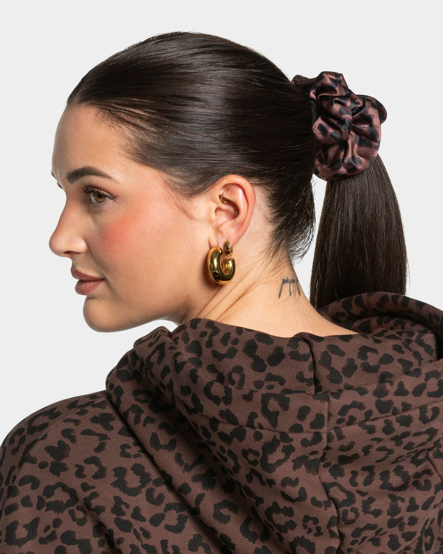 Contrastline Scrunchies (2er-Pack) ''Leo - Espresso''
