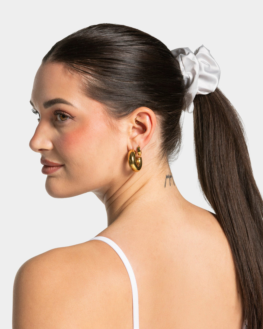 Contrastline Scrunchies (2er-Pack) ''Leo - Hellgrau''