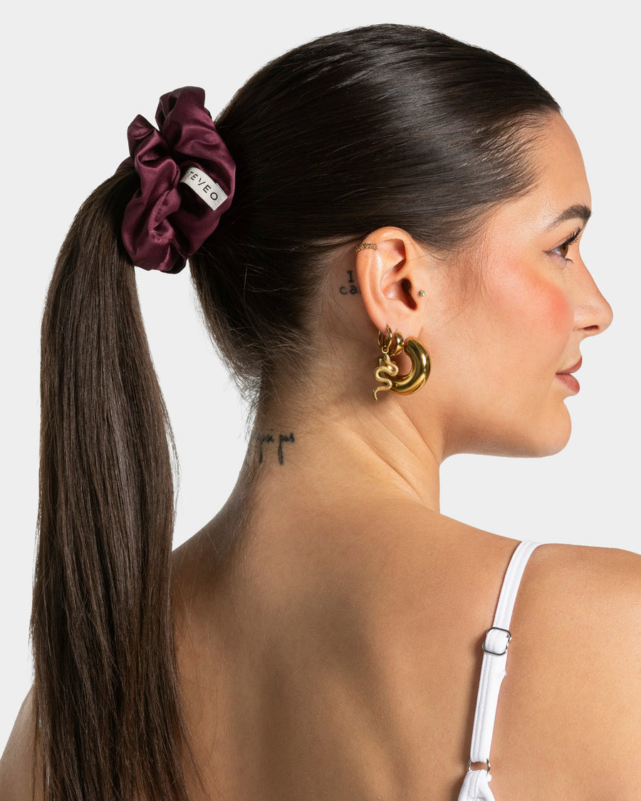 Contrastline Scrunchies (2er-Pack) ''Leo - Merlot''