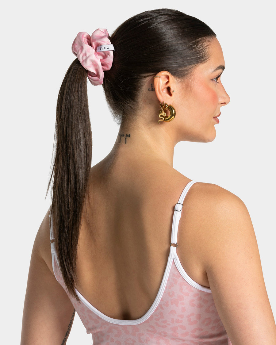 Contrastline Scrunchies (2er-Pack) ''Leo - Rosa''