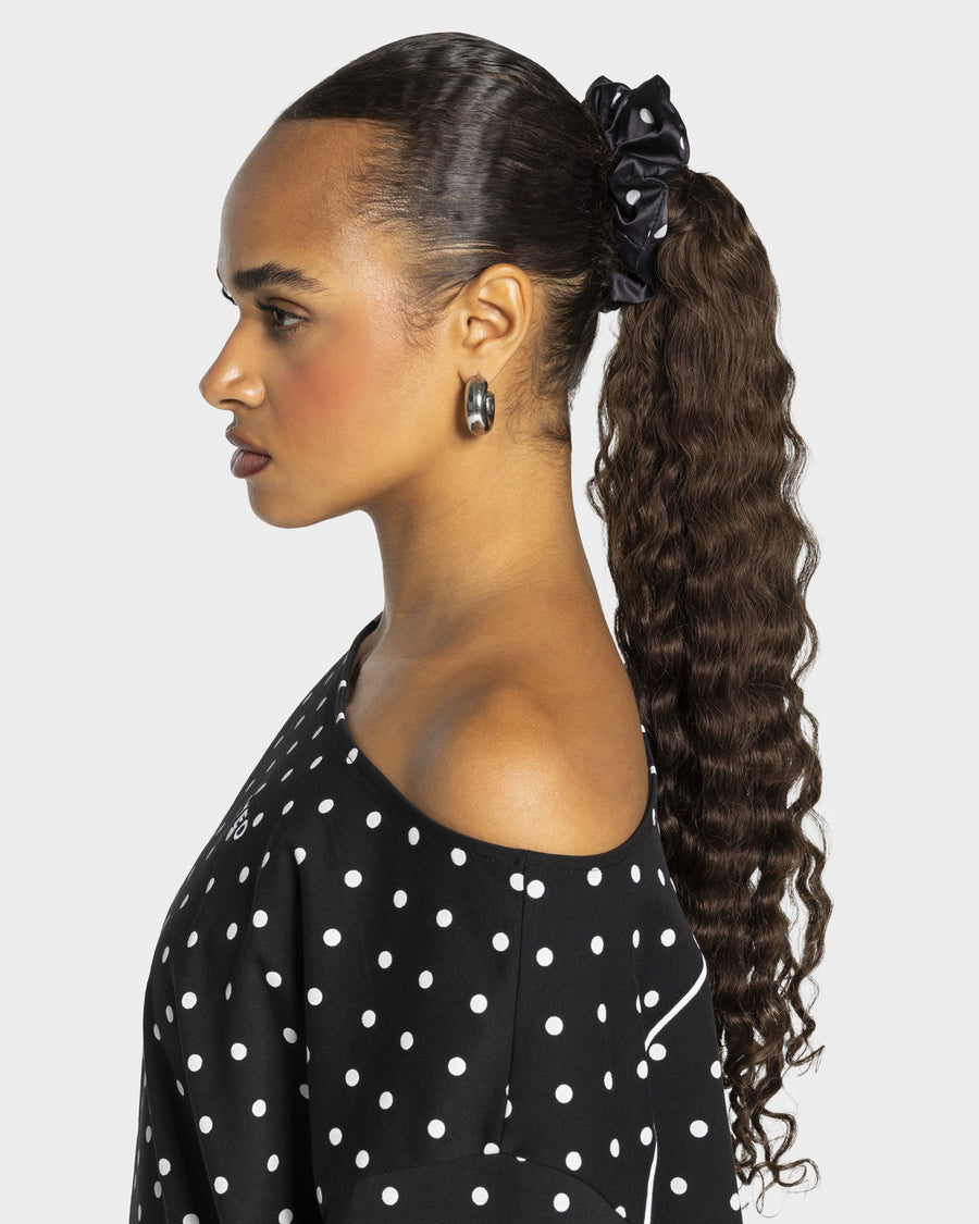 Contrastline Scrunchies (2er-Pack) "Polkadot - Schwarz"