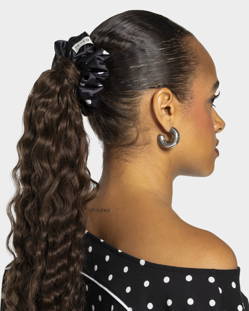 Contrastline Scrunchies (2er-Pack) "Polkadot - Schwarz"
