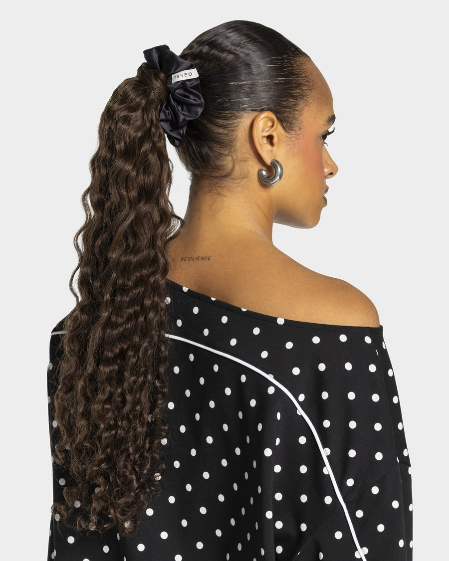 Contrastline Scrunchies (2er-Pack) "Polkadot - Schwarz"