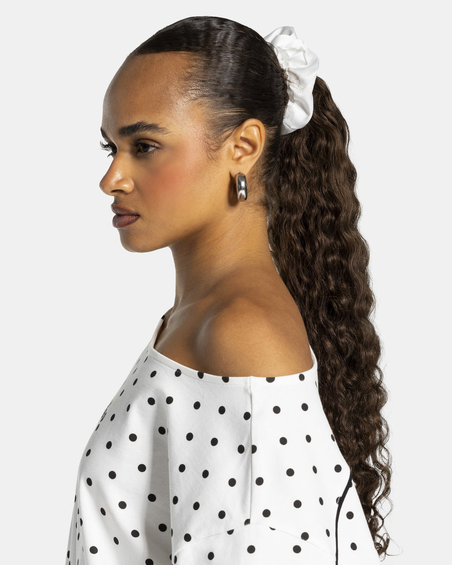 Contrastline Scrunchies (2er-Pack) "Polkadot - Weiß"