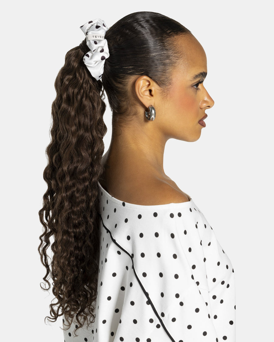 Contrastline Scrunchies (2er-Pack) "Polkadot - Weiß"