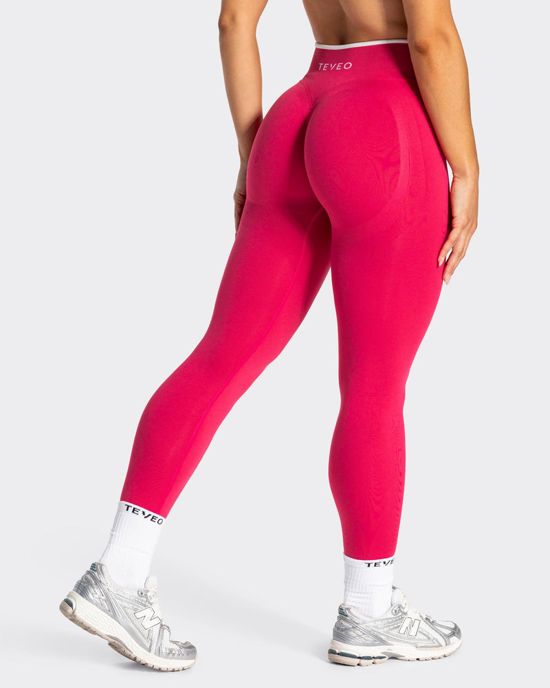 Contrastline Sculpt Scrunch Leggings "Berry"
