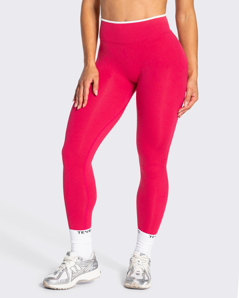 Contrastline Sculpt Scrunch Leggings "Berry"