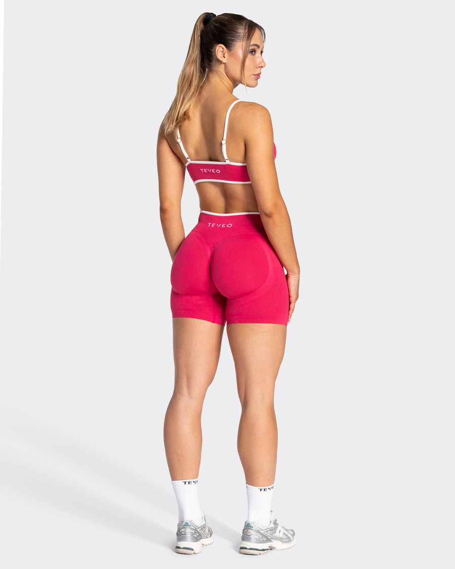 Contrastline Sculpt Scrunch Shorts "Berry"